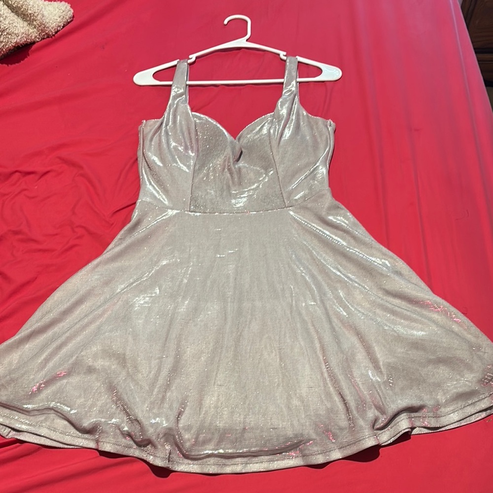 City Triangles Silver Prom Dress